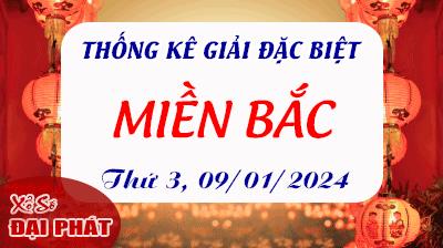 Thống Kê Giải Đặc Biệt Miền Bắc Hôm Nay Thứ 3 Ngày 09/01/2024