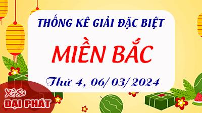 Thống Kê Giải Đặc Biệt Miền Bắc Hôm Nay Thứ 4 Ngày 06/03/2024
