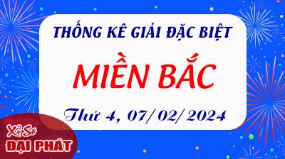 Thống Kê Giải Đặc Biệt Miền Bắc Hôm Nay Thứ 4 Ngày 07/02/2024