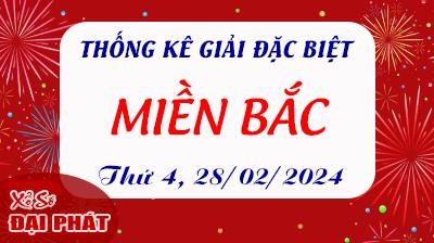 Thống Kê Giải Đặc Biệt Miền Bắc Hôm Nay Thứ 4 Ngày 28/02/2024
