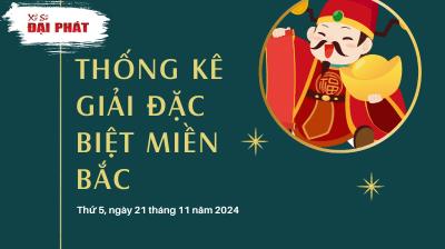 Thống Kê Giải Đặc Biệt Miền Bắc Hôm Nay Thứ 5 Ngày 21/11/2024