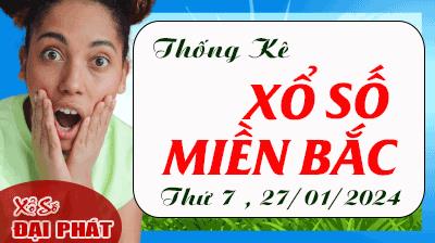 Thống Kê XSMB 27/01/2024 Thứ 7  - Thống Kê Xổ Số Miền Bắc 30 Ngày