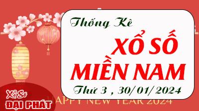 Thống Kê Xổ Số Miền Nam 30/01/2024 - Thống Kê XSMN Thứ 3