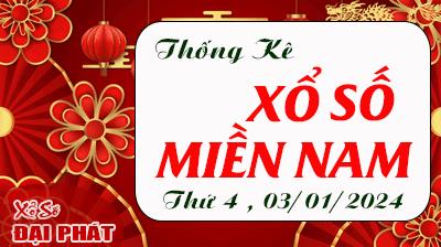 Thống Kê Xổ Số Miền Nam 03/01/2024 - Thống Kê XSMN Thứ 4