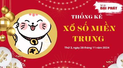 Thống Kê Xổ Số Miền Trung 26/11/2024 - Thống Kê XSMT Thứ 3