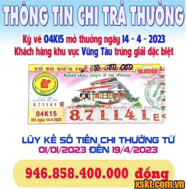 XSKT Bình Dương: Trao giải đặc biệt kỳ vé 04K15 cho khách hàng Vũng Tàu