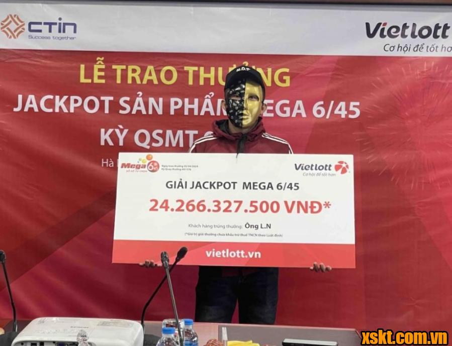 Vietlott: Trao giải 24 tỷ đồng cho khánh hàng đến từ Long An