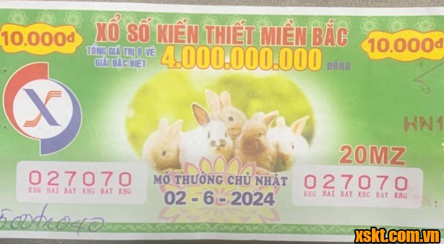 XSMB: Khách hàng ở Hoàn Kiếm đã trúng thưởng 500 triệu đồng kỳ quay ngày 2/6