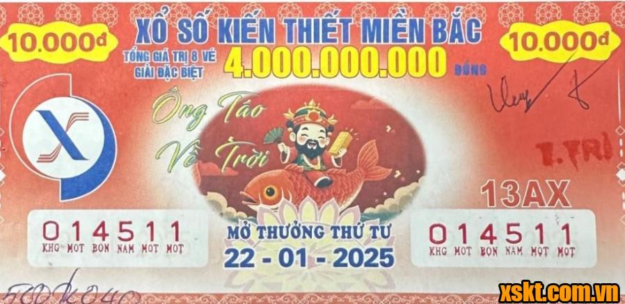 XSMB: Đã có khách hàng ở Hoàn Kiếm Hà Nội trúng 500 triệu đồng kỳ quay ngày 22/1/2025