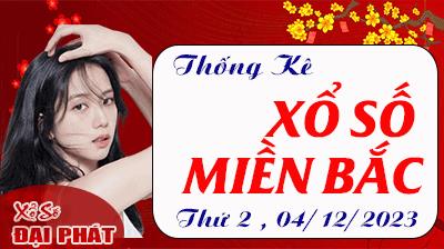 Thống Kê XSMB 04/12/2023 Thứ 2 - Thống Kê Xổ Số Miền Bắc 30 Ngày