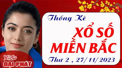 Thống Kê XSMB 27/11/2023 Thứ 2 - Thống Kê Xổ Số Miền Bắc 30 Ngày